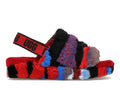 UGG Fluff Yeah Slide - Cali-Collage/Red (Women) product image 1, provided for visual reference and product detail review