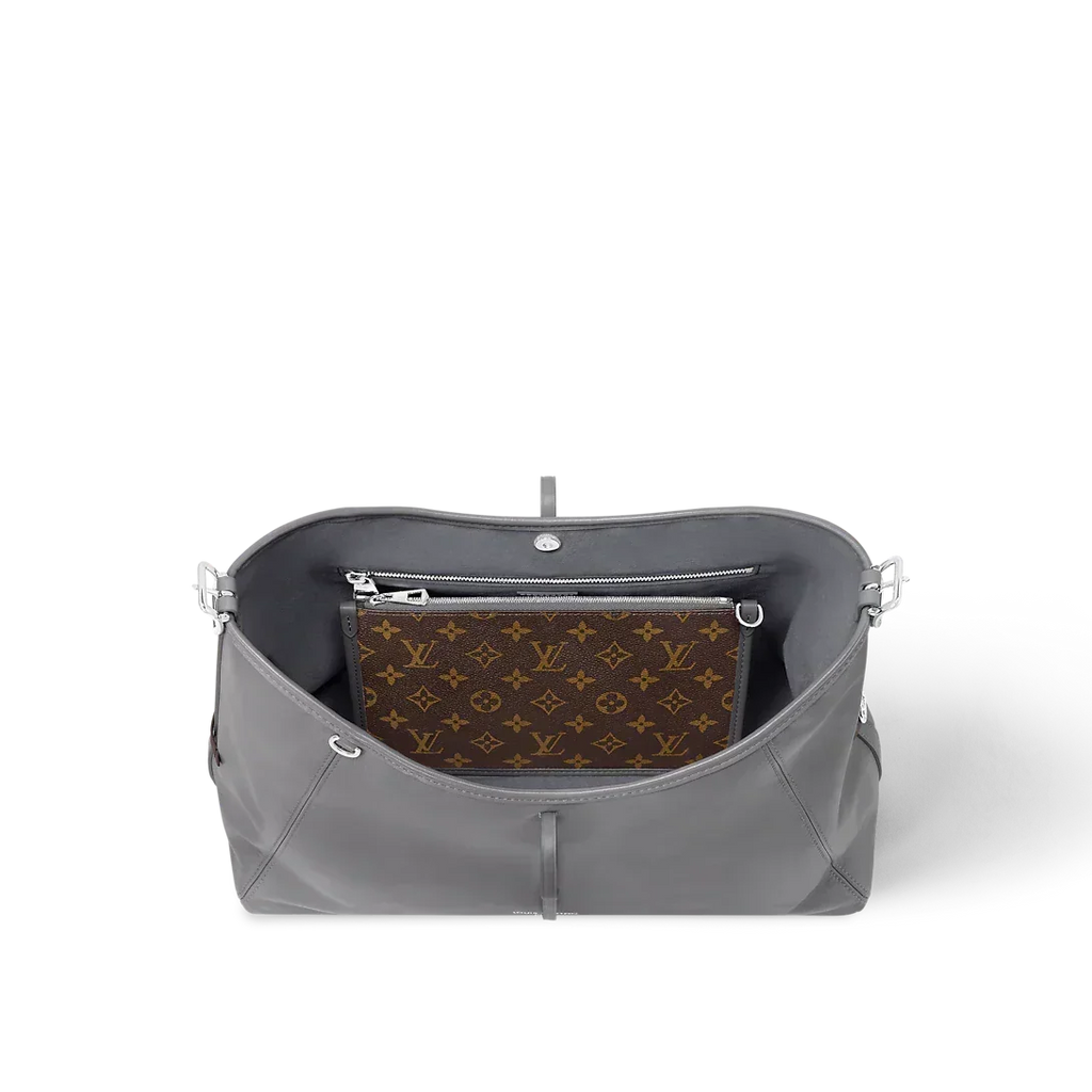 Louis Vuitton Carryall Vibe MM Gray Shoulder Bag product image 3, provided for visual reference and product detail review
