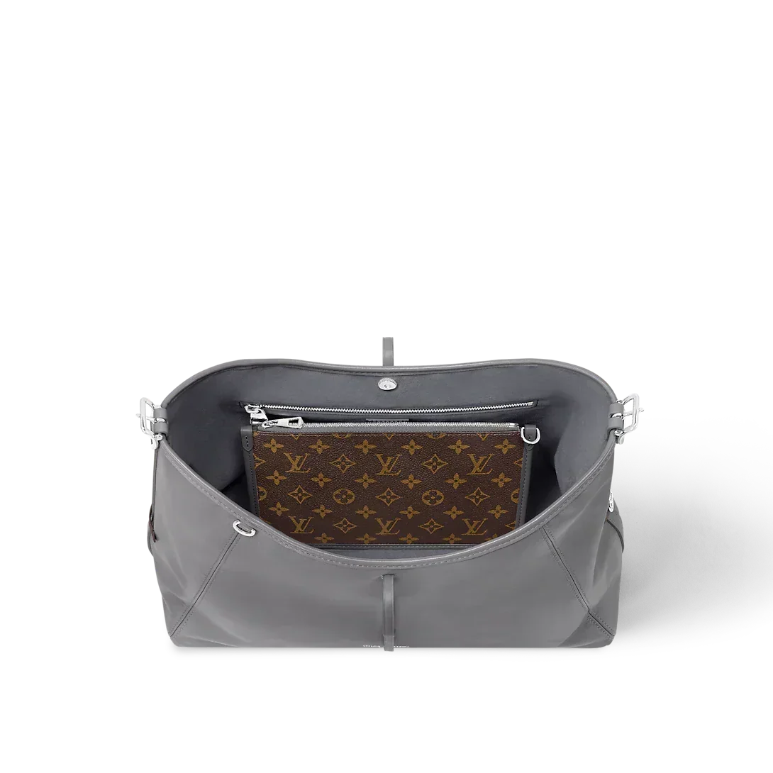 Louis Vuitton Carryall Vibe MM Gray Shoulder Bag product image 3, provided for visual reference and product detail review