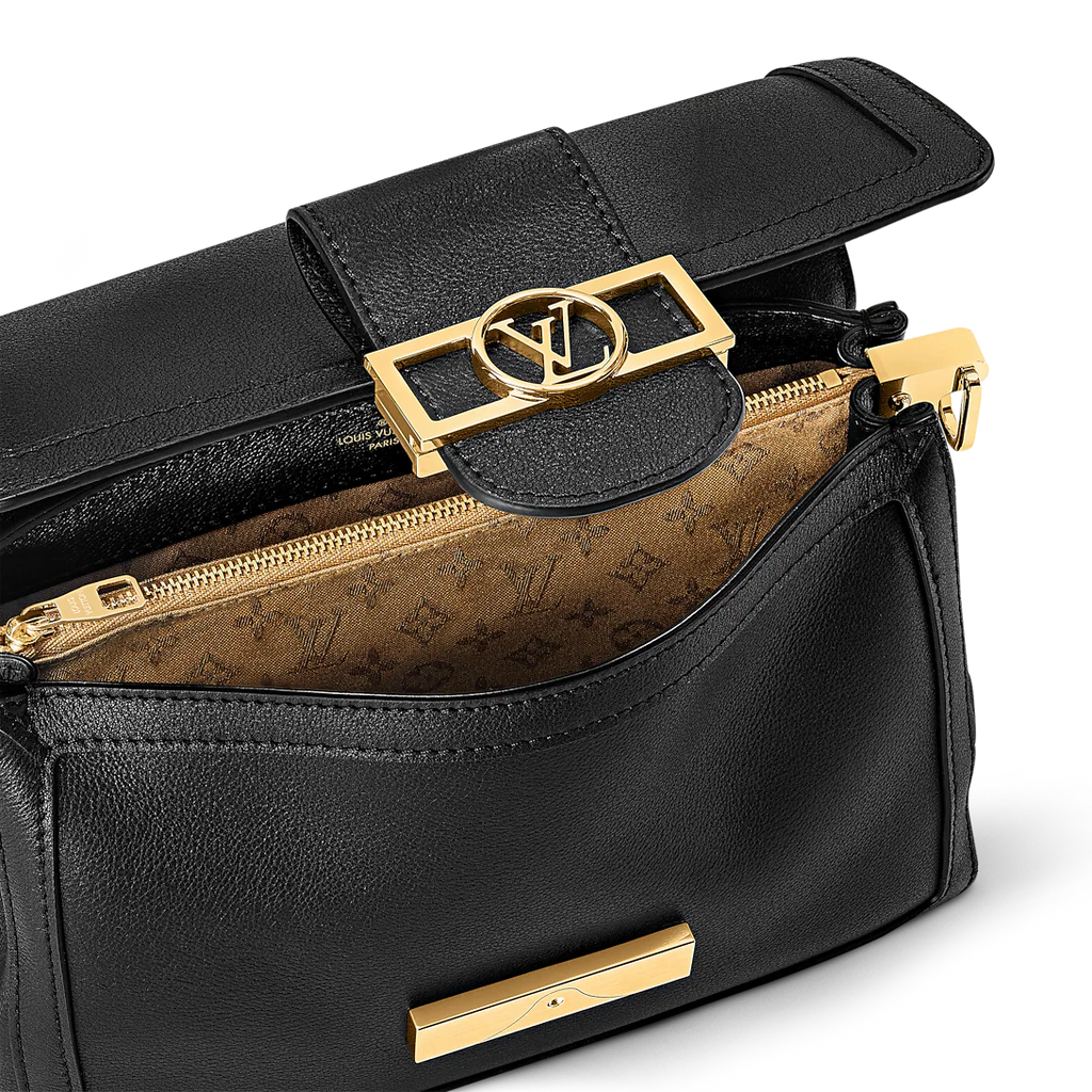 Louis Vuitton Dauphine Soft MM Black Handbag product image 3, provided for visual reference and product detail review