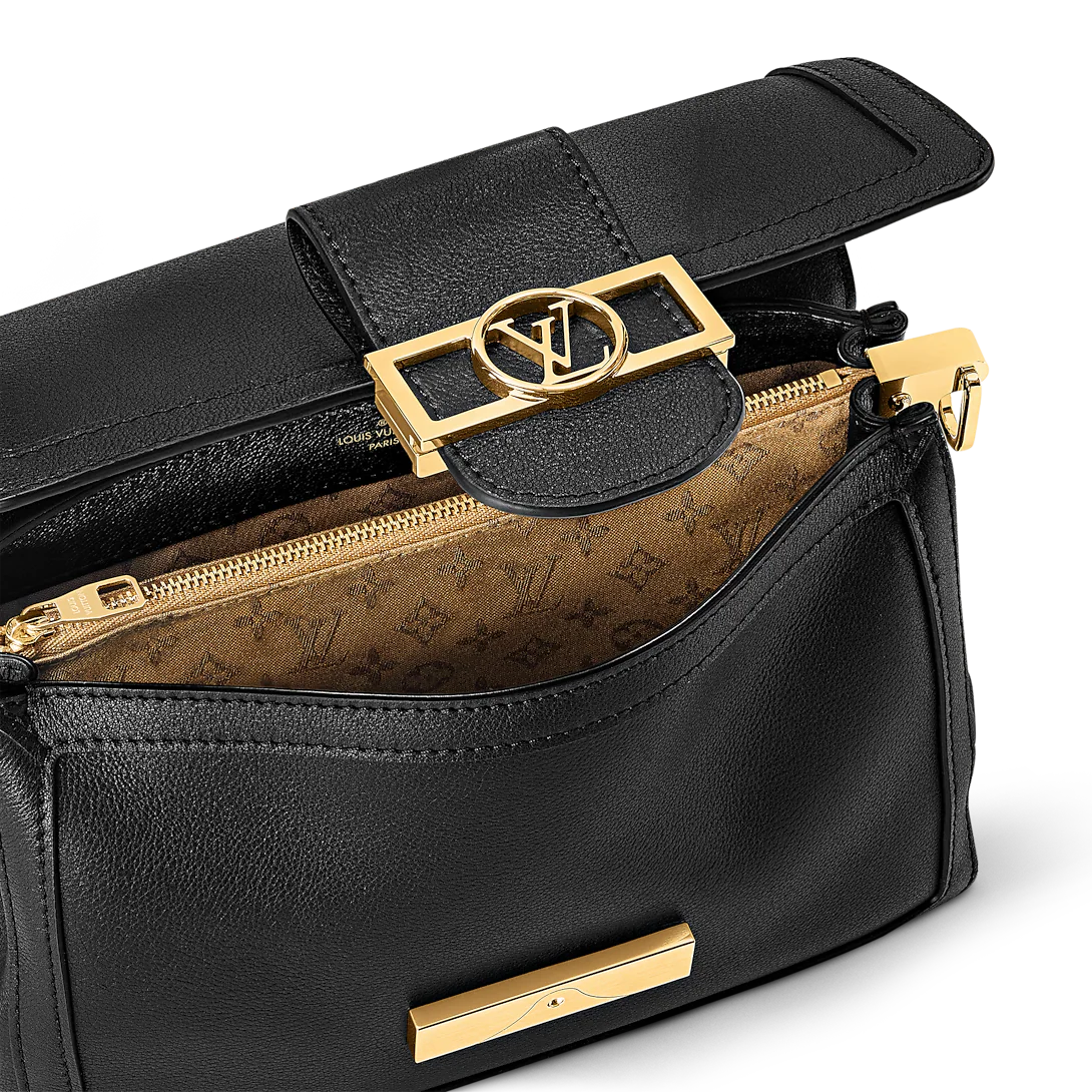 Louis Vuitton Dauphine Soft MM Black Handbag product image 3, provided for visual reference and product detail review