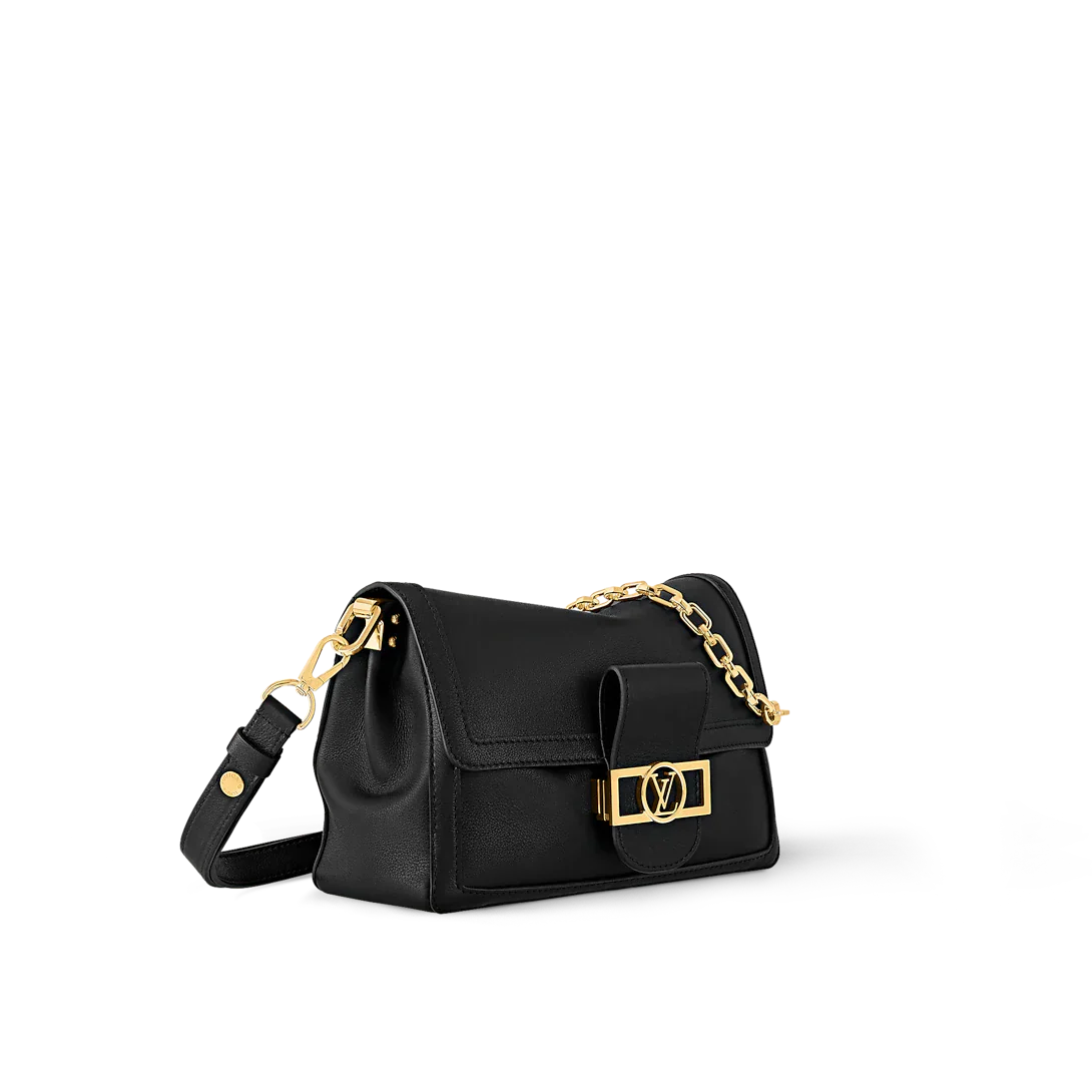 Louis Vuitton Dauphine Soft MM Black Handbag product image 5, provided for visual reference and product detail review
