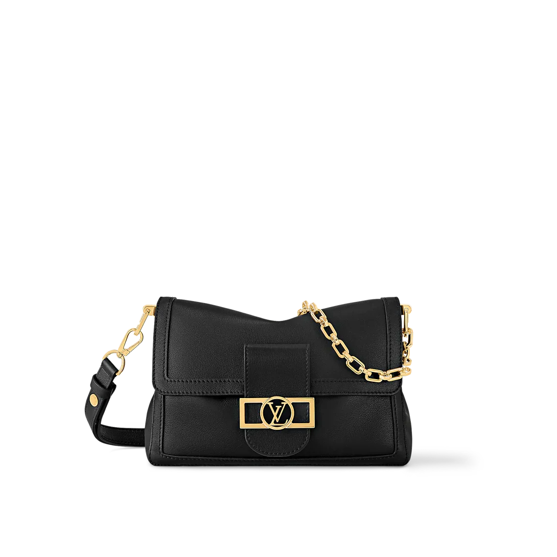 Louis Vuitton Dauphine Soft MM Black Handbag product image 7, provided for visual reference and product detail review