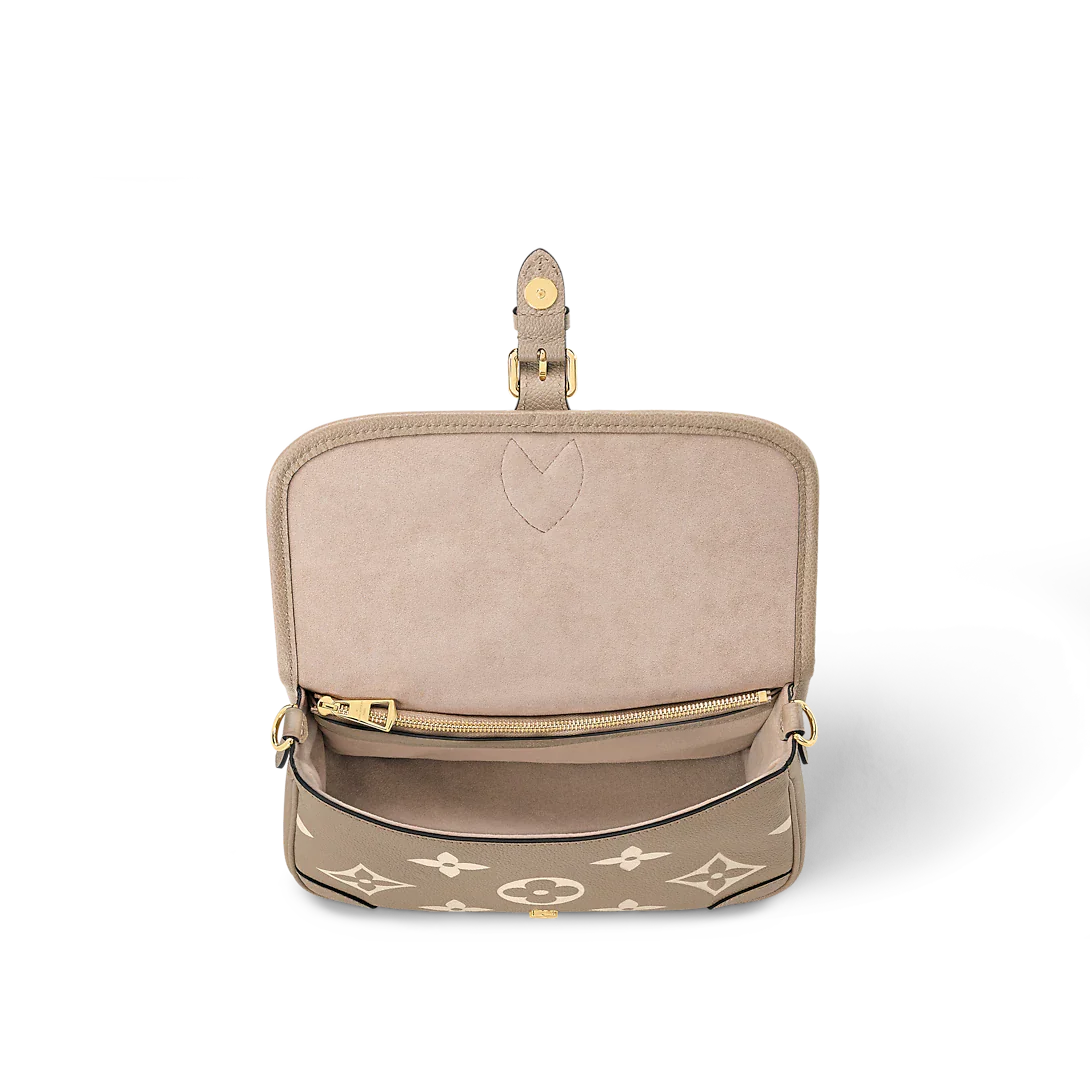 Louis Vuitton Diane Monogram Empreinte Tourterelle Beige Cream Satchel Bag product image 2, provided for visual reference