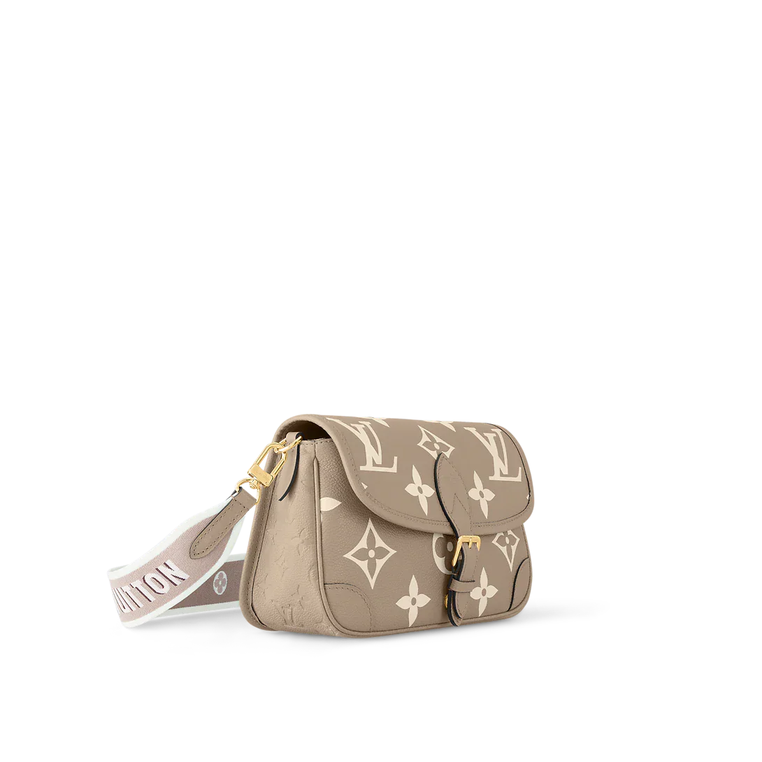 Louis Vuitton Diane Monogram Empreinte Tourterelle Beige Cream Satchel Bag product image 1, provided for visual reference