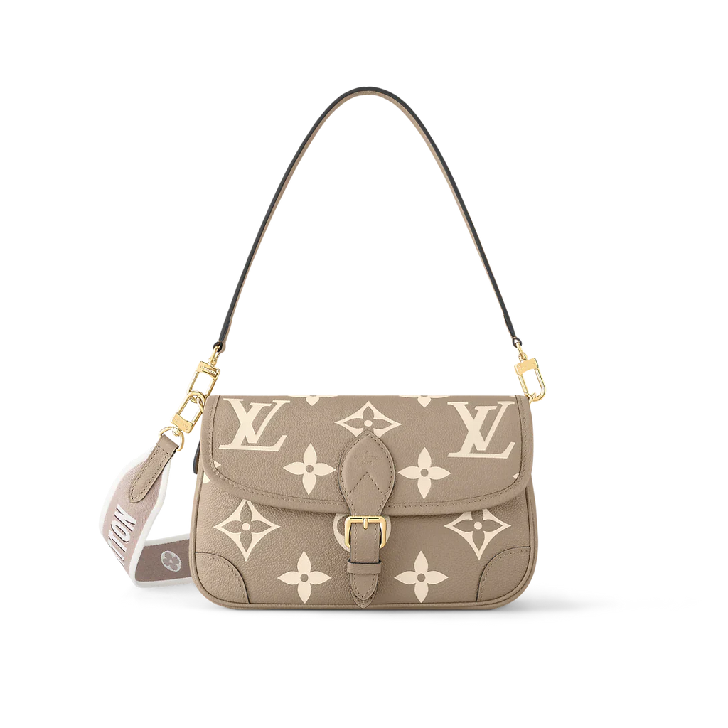 Louis Vuitton Diane Monogram Empreinte Tourterelle Beige Cream Satchel Bag product image 6, provided for visual reference