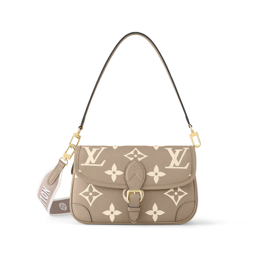 Louis Vuitton Diane Monogram Empreinte Tourterelle Beige Cream Satchel Bag product image 6, provided for visual reference