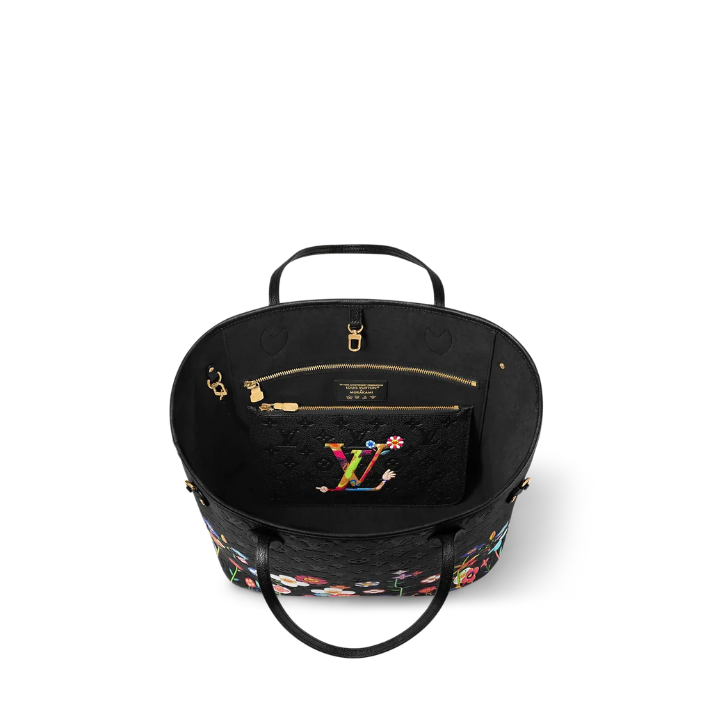 LV x TM Neverfull MM Tote Bag - Black product image 4, provided for visual reference and product detail review