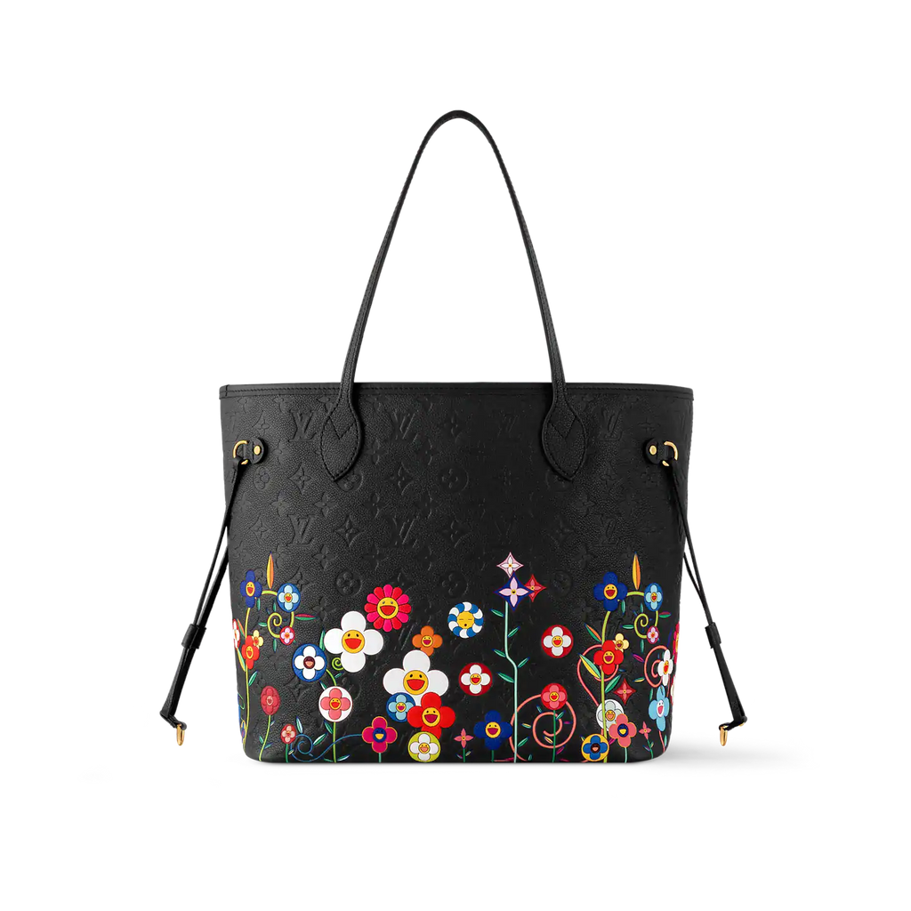 LV x TM Neverfull MM Tote Bag - Black product image 1, provided for visual reference and product detail review