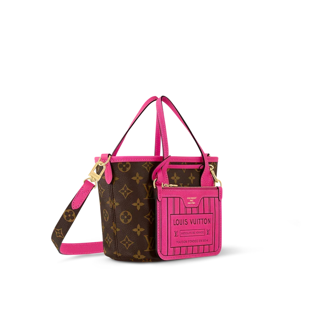 Louis Vuitton Neverfull Bandoulière Inside Out BB Tote Bag - Rose Pondichery / Monogram product image 1, provided for visual