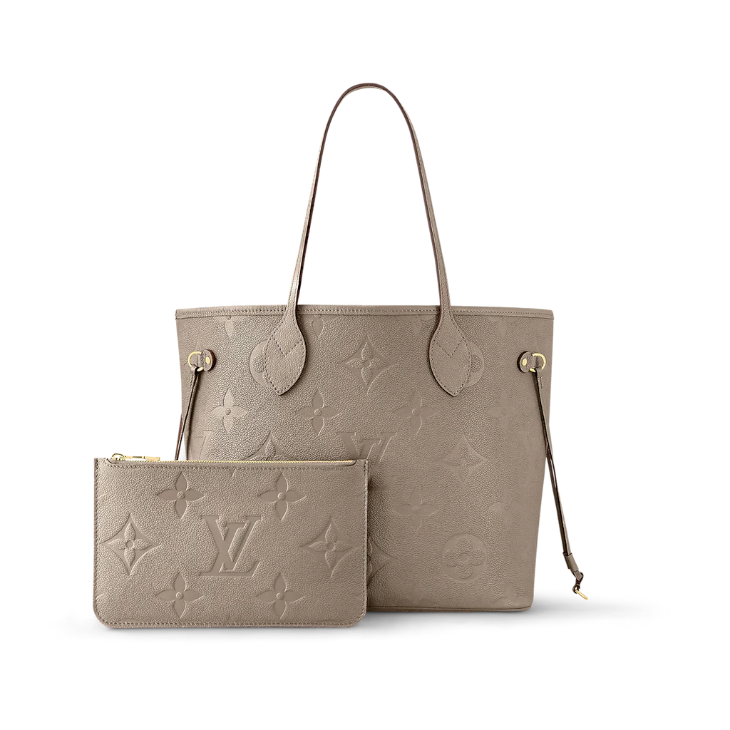 Louis Vuitton Neverfull MM Tourterelle Gray Tote Bag product image 3, provided for visual reference and product detail review