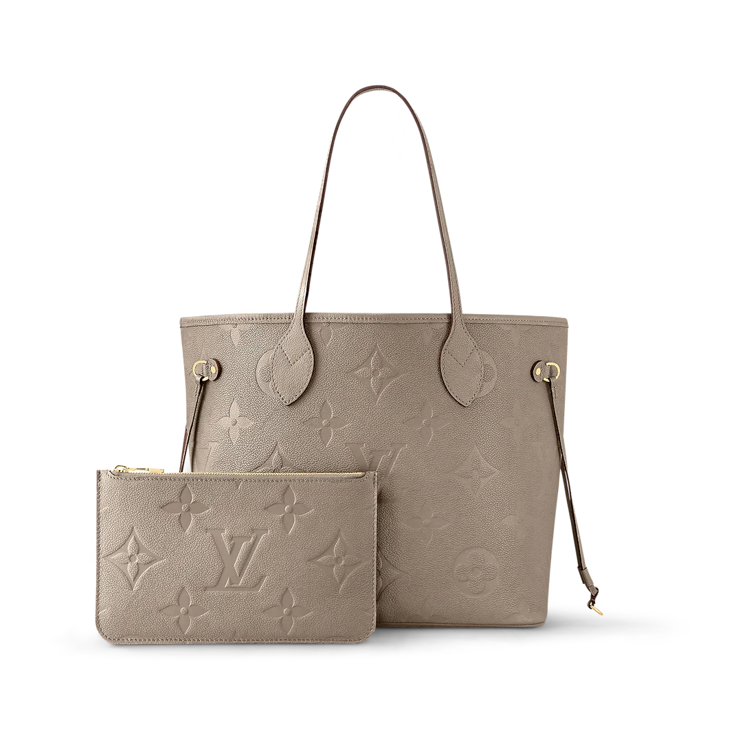 Louis Vuitton Neverfull MM Tourterelle Gray Tote Bag product image 3, provided for visual reference and product detail review