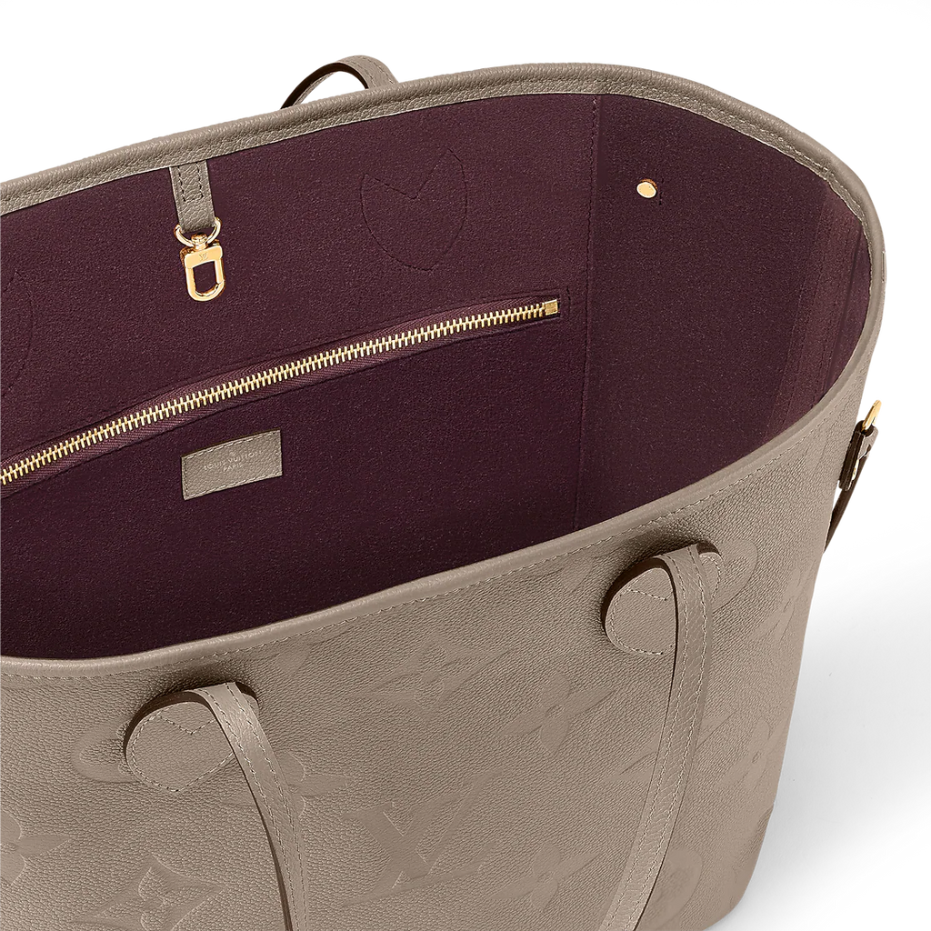 Louis Vuitton Neverfull MM Tourterelle Gray Tote Bag product image 5, provided for visual reference and product detail review