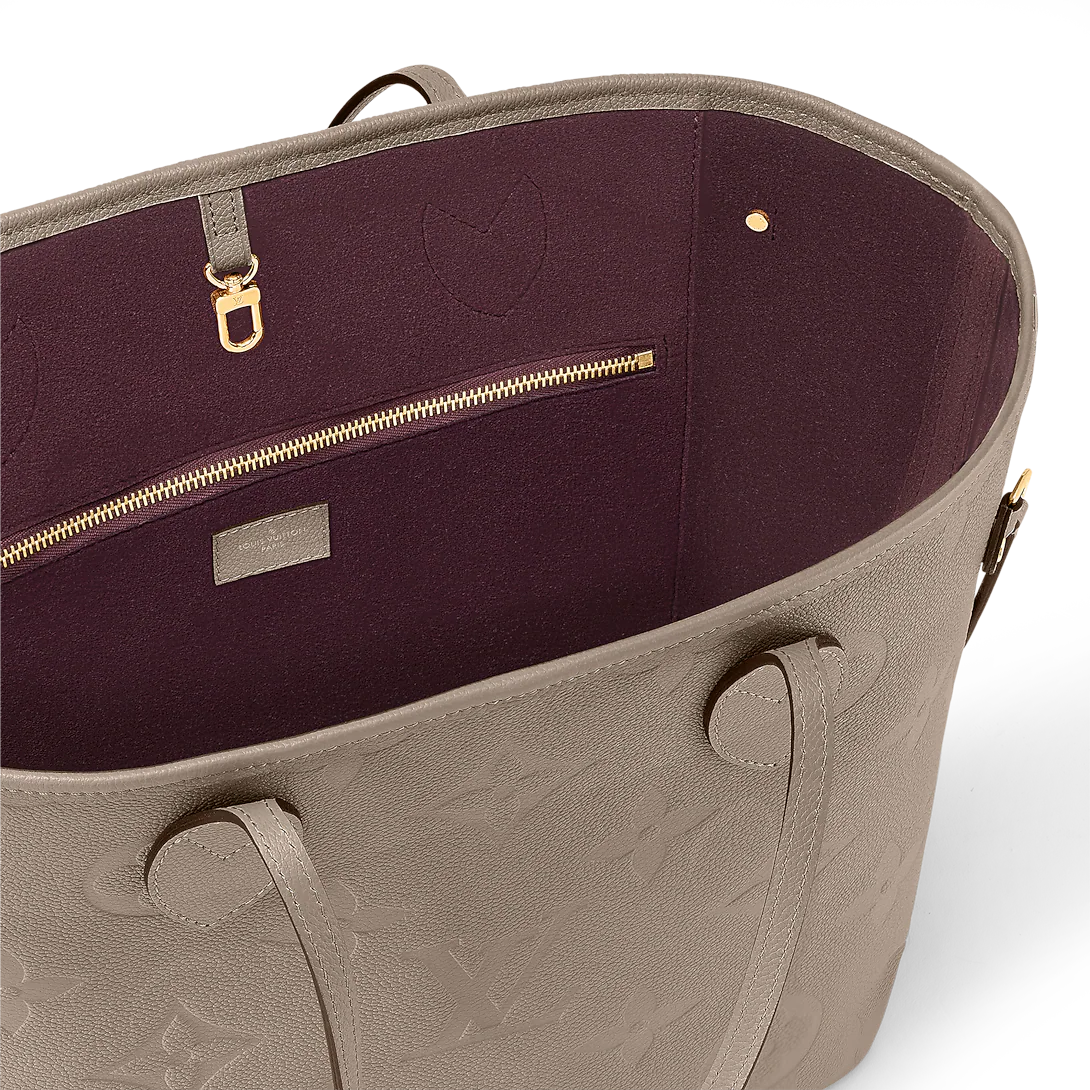 Louis Vuitton Neverfull MM Tourterelle Gray Tote Bag product image 5, provided for visual reference and product detail review