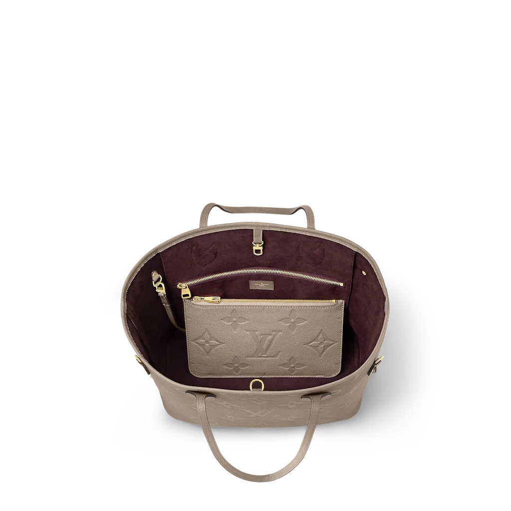 Louis Vuitton Neverfull MM Tourterelle Gray Tote Bag product image 4, provided for visual reference and product detail review