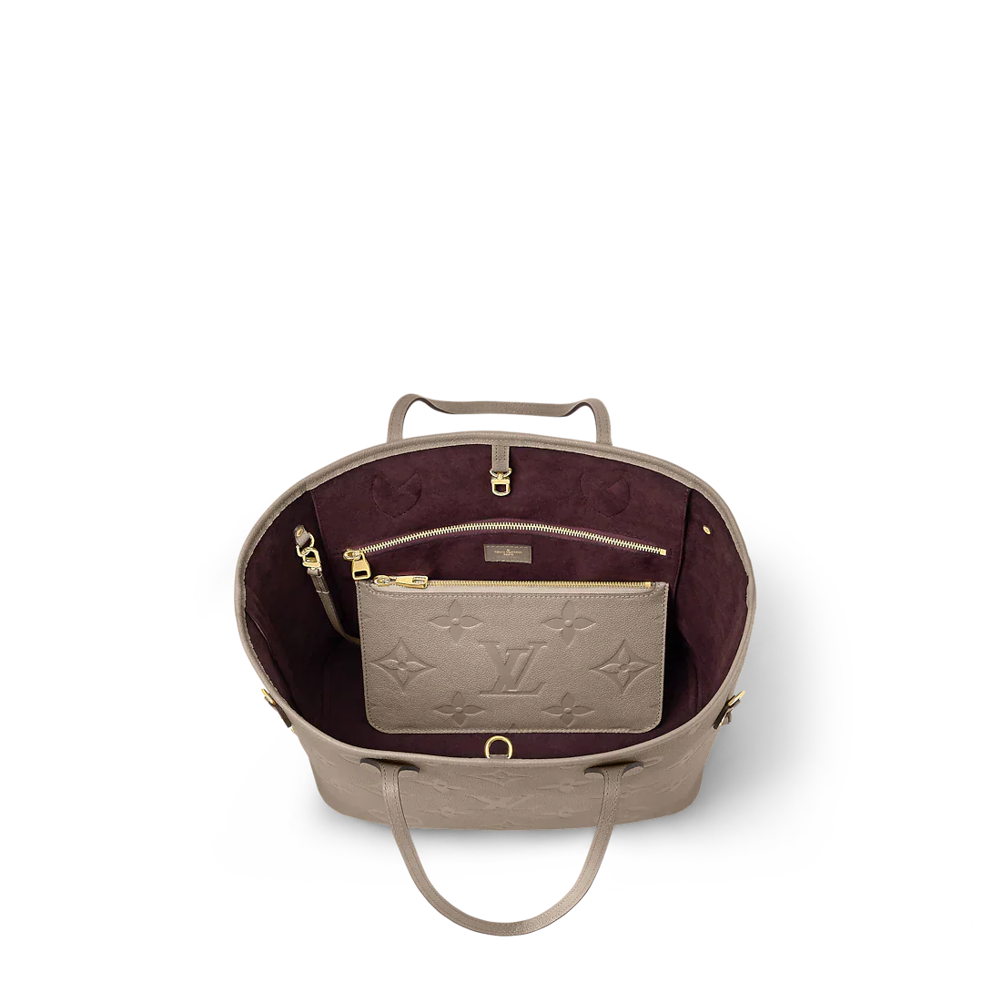 Louis Vuitton Neverfull MM Tourterelle Gray Tote Bag product image 4, provided for visual reference and product detail review