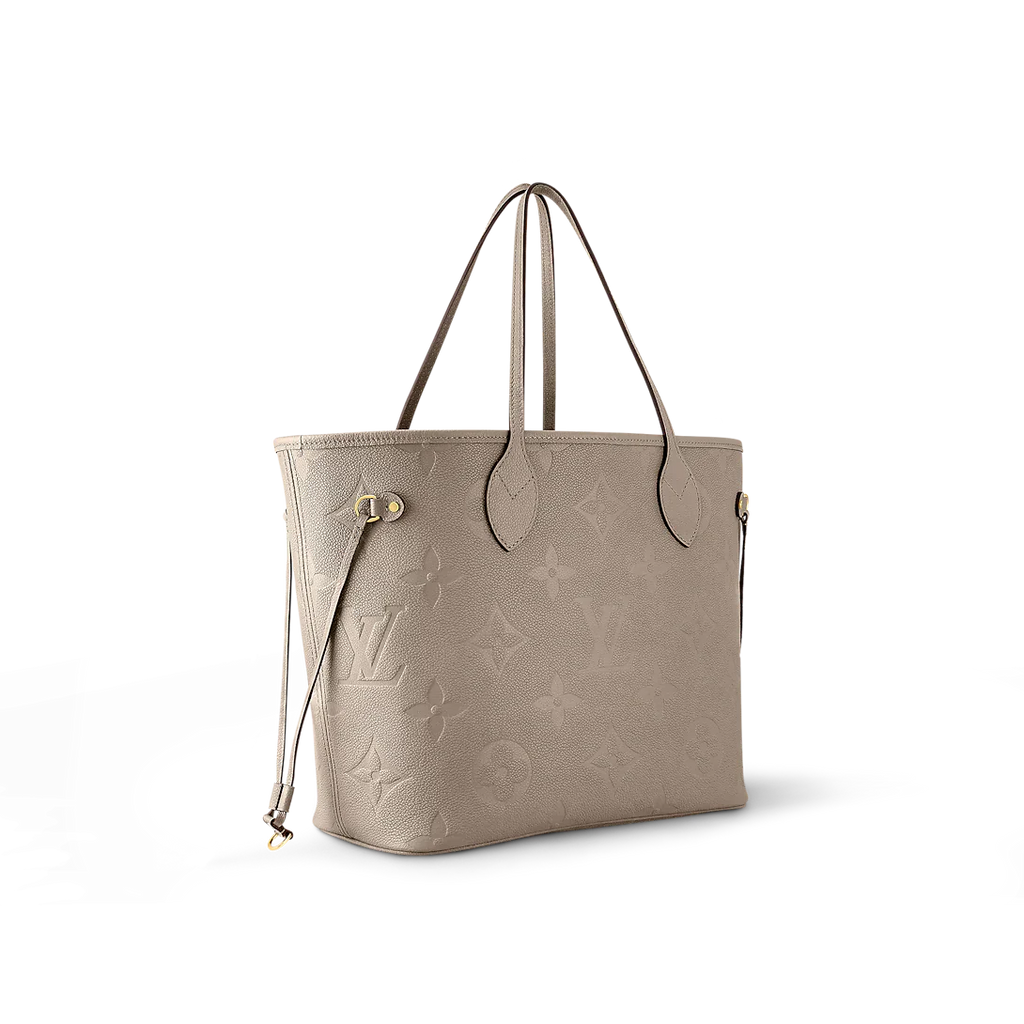 Louis Vuitton Neverfull MM Tourterelle Gray Tote Bag product image 1, provided for visual reference and product detail review