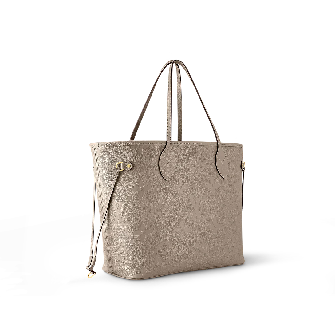 Louis Vuitton Neverfull MM Tourterelle Gray Tote Bag product image 1, provided for visual reference and product detail review