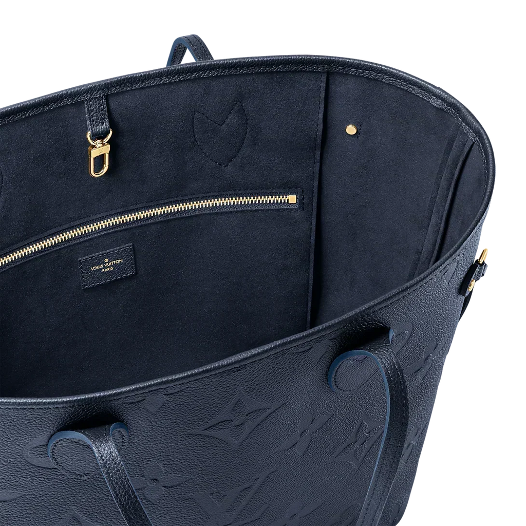 Louis Vuitton Neverfull MM Navy Blue Tote Bag product image 7, provided for visual reference and product detail review