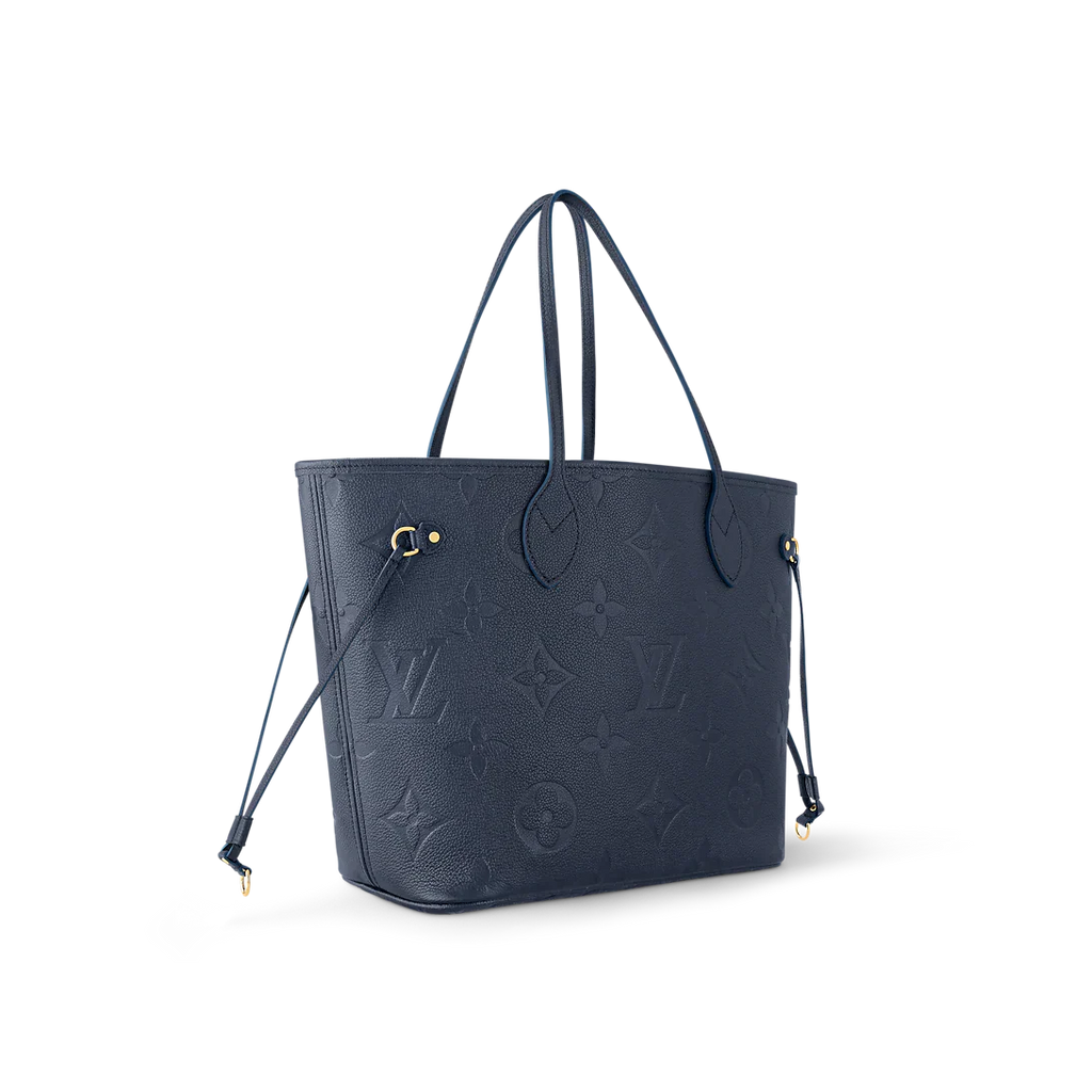 Louis Vuitton Neverfull MM Navy Blue Tote Bag product image 1, provided for visual reference and product detail review