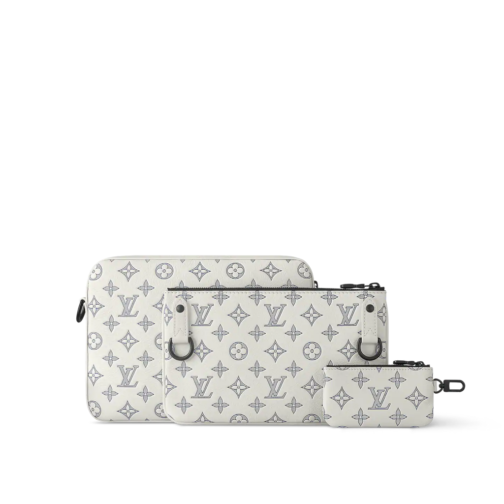 Louis Vuitton Trio Messenger Bag - White & Navy Blue product image 3, provided for visual reference and product detail review