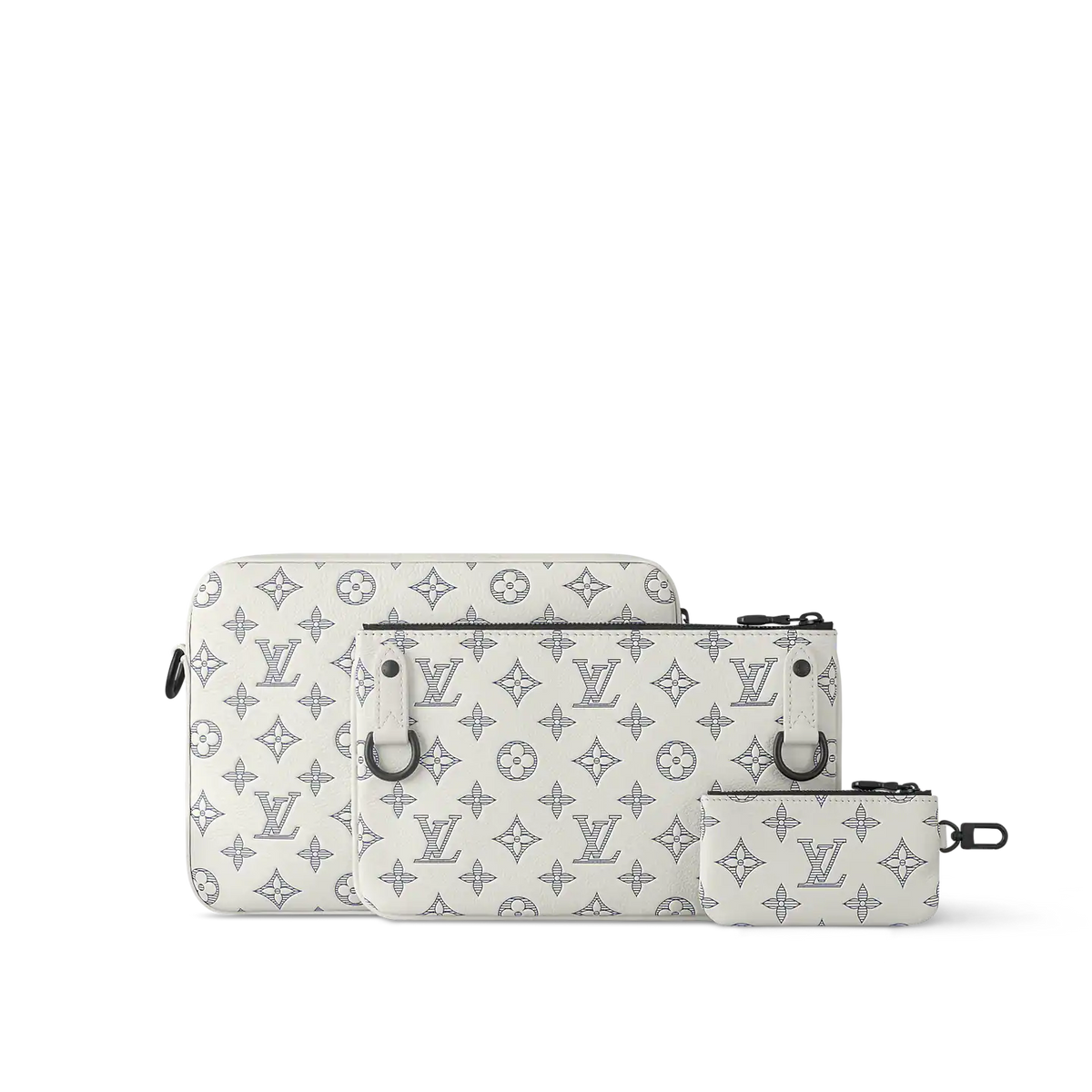 Louis Vuitton Trio Messenger Bag - White & Navy Blue product image 3, provided for visual reference and product detail review