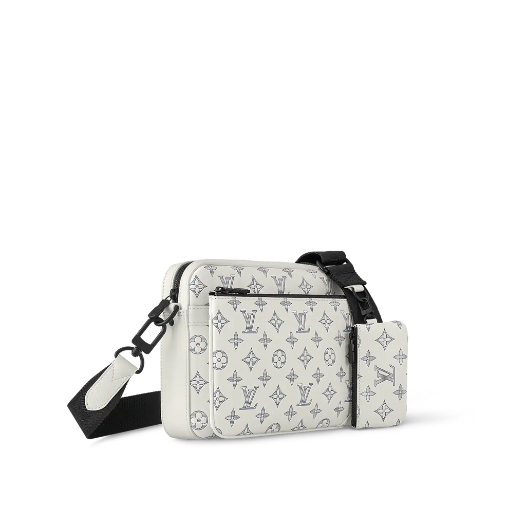 Louis Vuitton Trio Messenger Bag - White & Navy Blue product image 1, provided for visual reference and product detail review