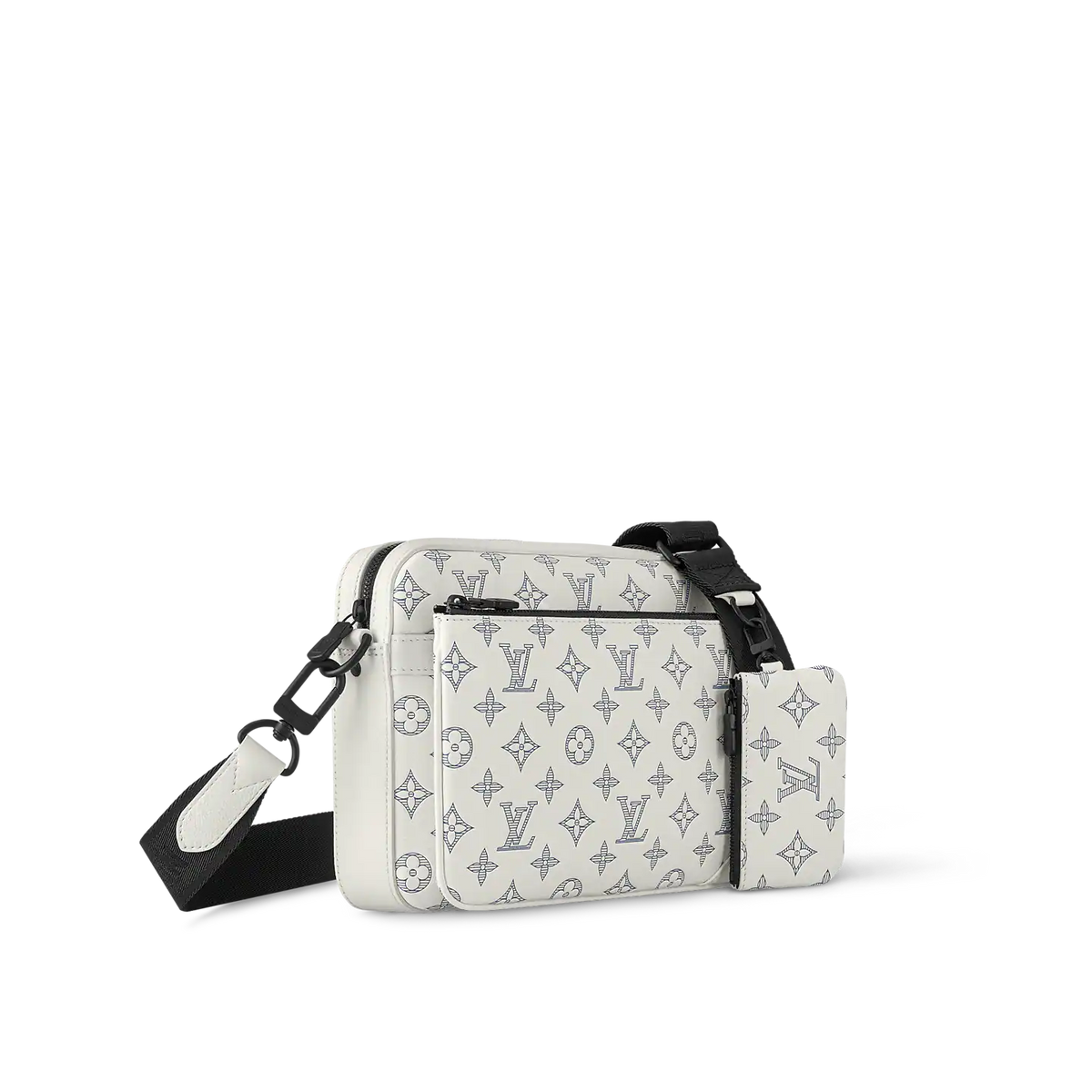 Louis Vuitton Trio Messenger Bag - White & Navy Blue product image 1, provided for visual reference and product detail review