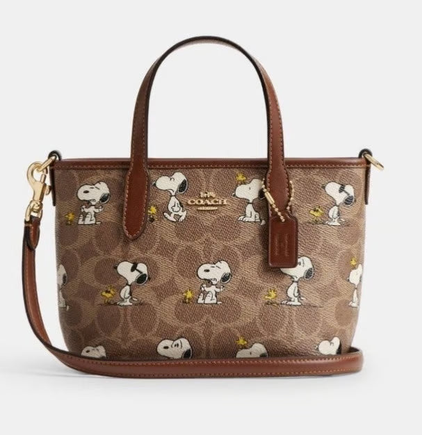 Coach x Peanuts City Mini Tote Bag product image 1, provided for visual reference and product detail review