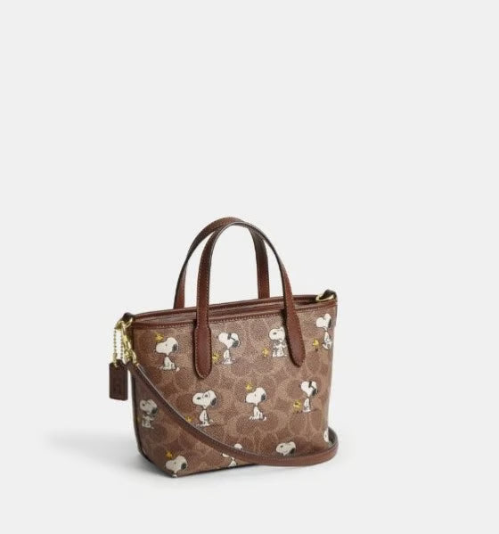 Coach x Peanuts City Mini Tote Bag product image 2, provided for visual reference and product detail review