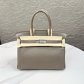 Hermes Birkin 30 Togo Leather Handbag - 8F Etain product image 1, provided for visual reference and product detail review