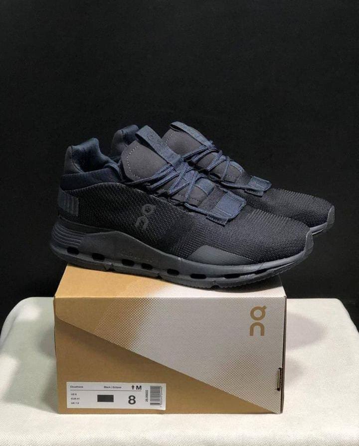 On Cloudnova Triple Black Lifestyle Sneakers product image 1, provided for visual reference and product detail review
