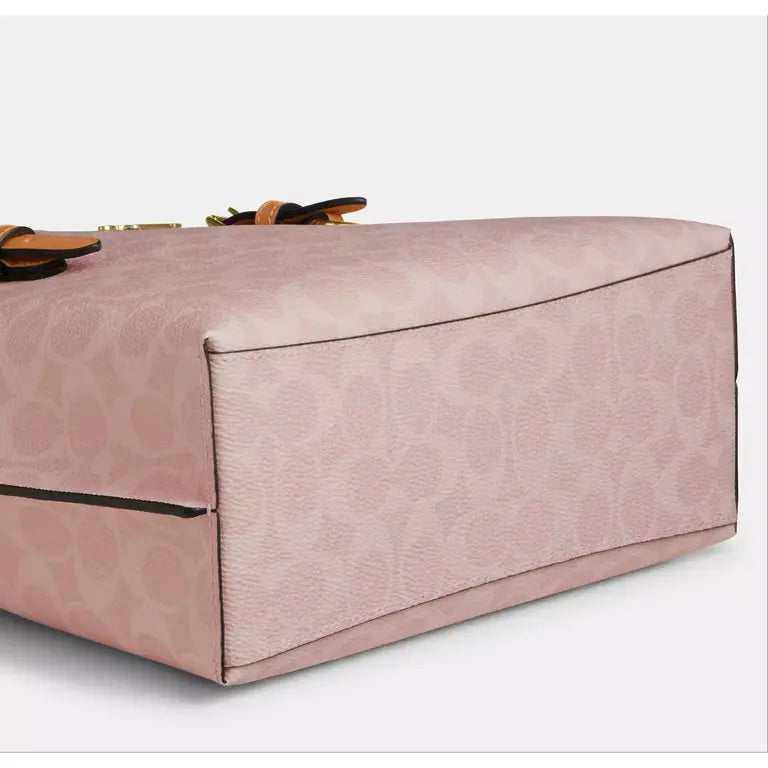 Coach Mollie Tote 25 in Powder Pink product image 5, provided for visual reference and product detail review