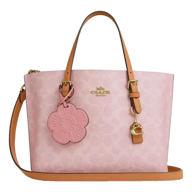 Coach Mollie Tote 25 in Powder Pink product image 1, provided for visual reference and product detail review