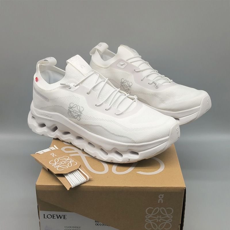 LOEWE x On Cloudtilt White Lifestyle Sneakers product image 1, provided for visual reference and product detail review