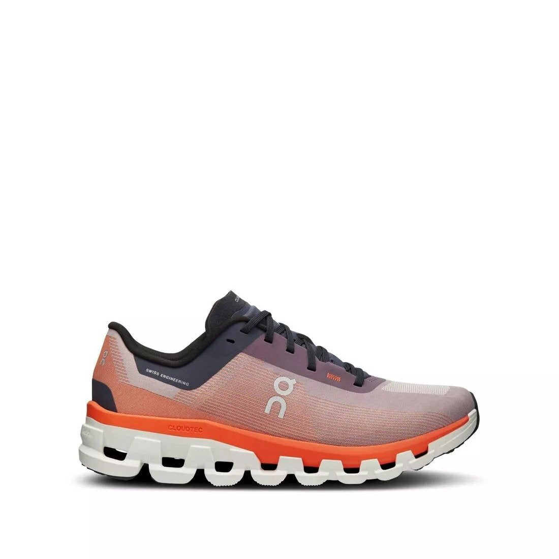 On Cloudflow 4 Quartz Flame Running Shoes product image 4, provided for visual reference and product detail review