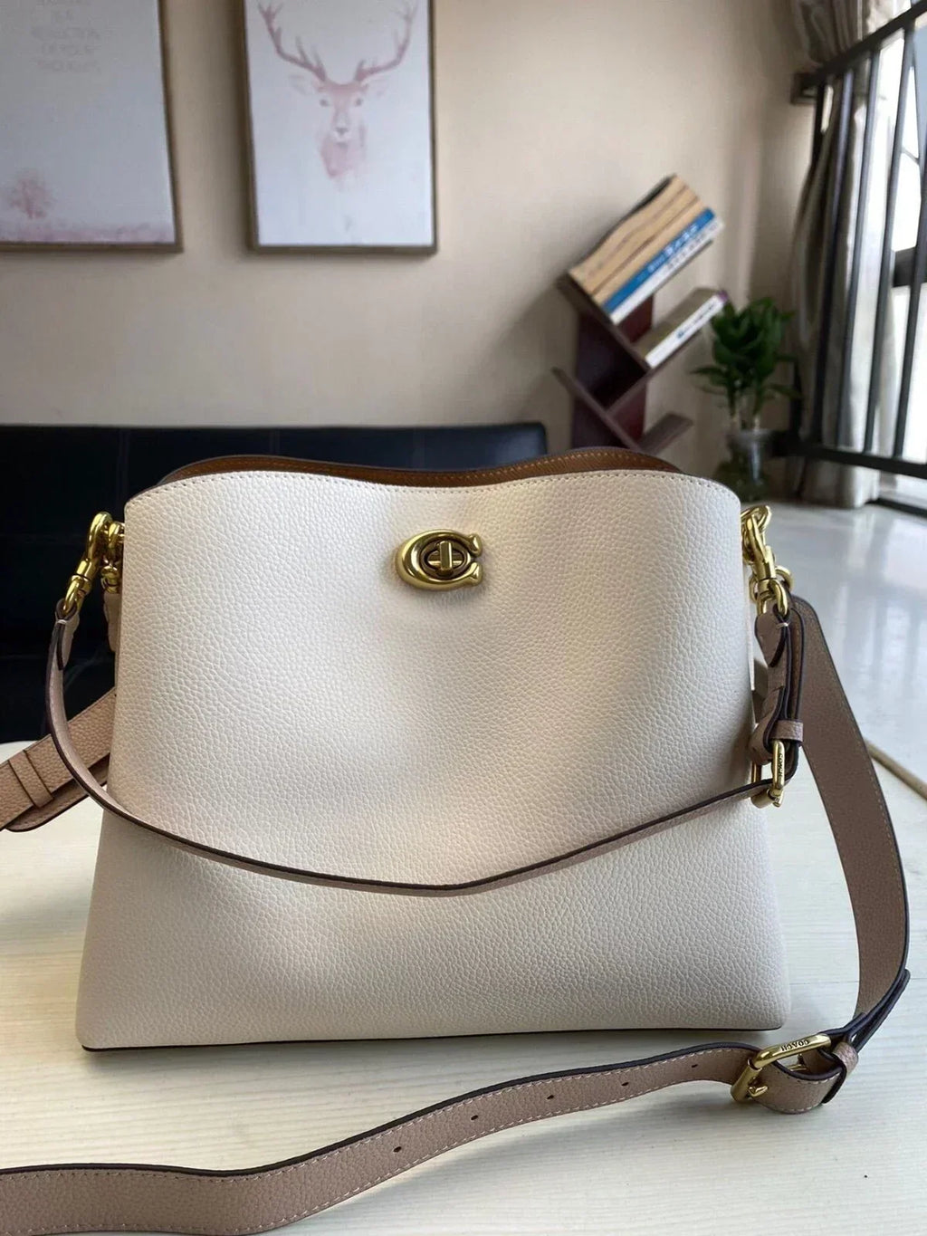 Coach Willow Shoulder Bag White Women Bags product image 2, provided for visual reference and product detail review