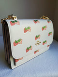 Coach Klare Crossbody with Strawberry Print - White product image 1, provided for visual reference and product detail review
