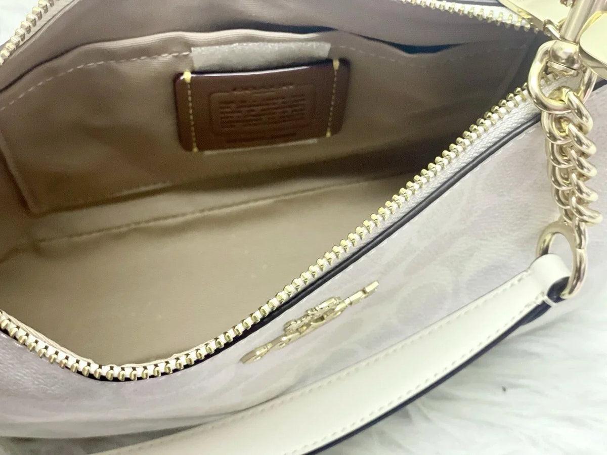 Coach Women Teri Shoulder Bag Signature Canvas - White/Chalk product image 6, provided for visual reference and product