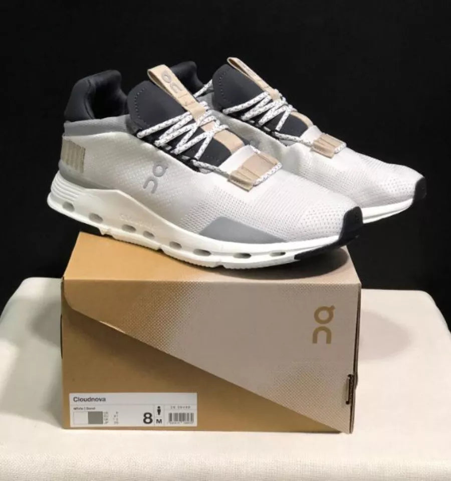 On Cloudnova Grey Lifestyle Sneakers product image 2, provided for visual reference and product detail review