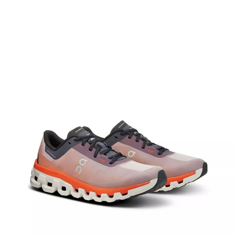 On Cloudflow 4 Quartz Flame Running Shoes product image 1, provided for visual reference and product detail review