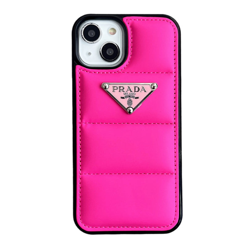 Rose Red Down Jacket iPhone Case product image 1, provided for visual reference and product detail review