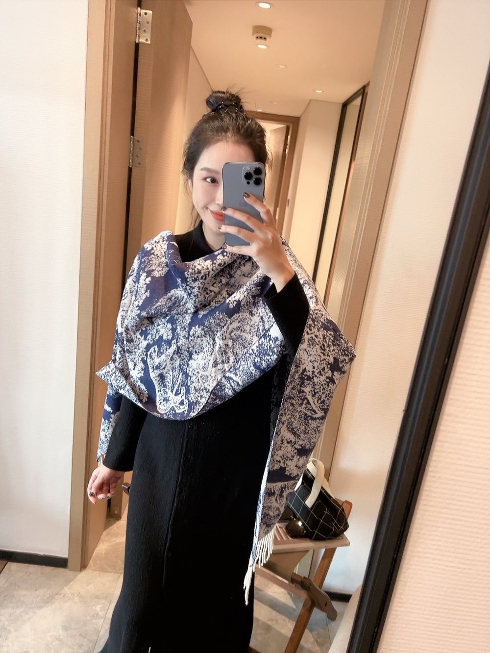 Dior Animal Toile Fringed Scarf product image 2, provided for visual reference and product detail review