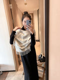 Dior Animal Print Fringed Scarf product image 1, provided for visual reference and product detail review