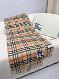 Burberry Beige Plaid Cashmere-Wool Scarf product image 1, provided for visual reference and product detail review