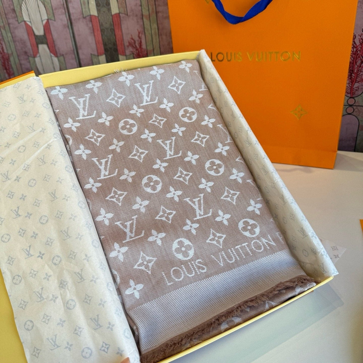 Louis Vuitton Patterned Woven Scarf product image 3, provided for visual reference and product detail review