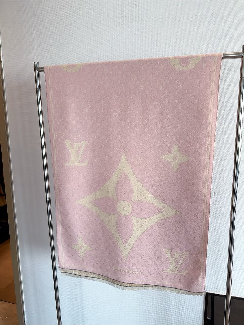 Louis Vuitton Monogram-Style Fringe Scarf product image 6, provided for visual reference and product detail review