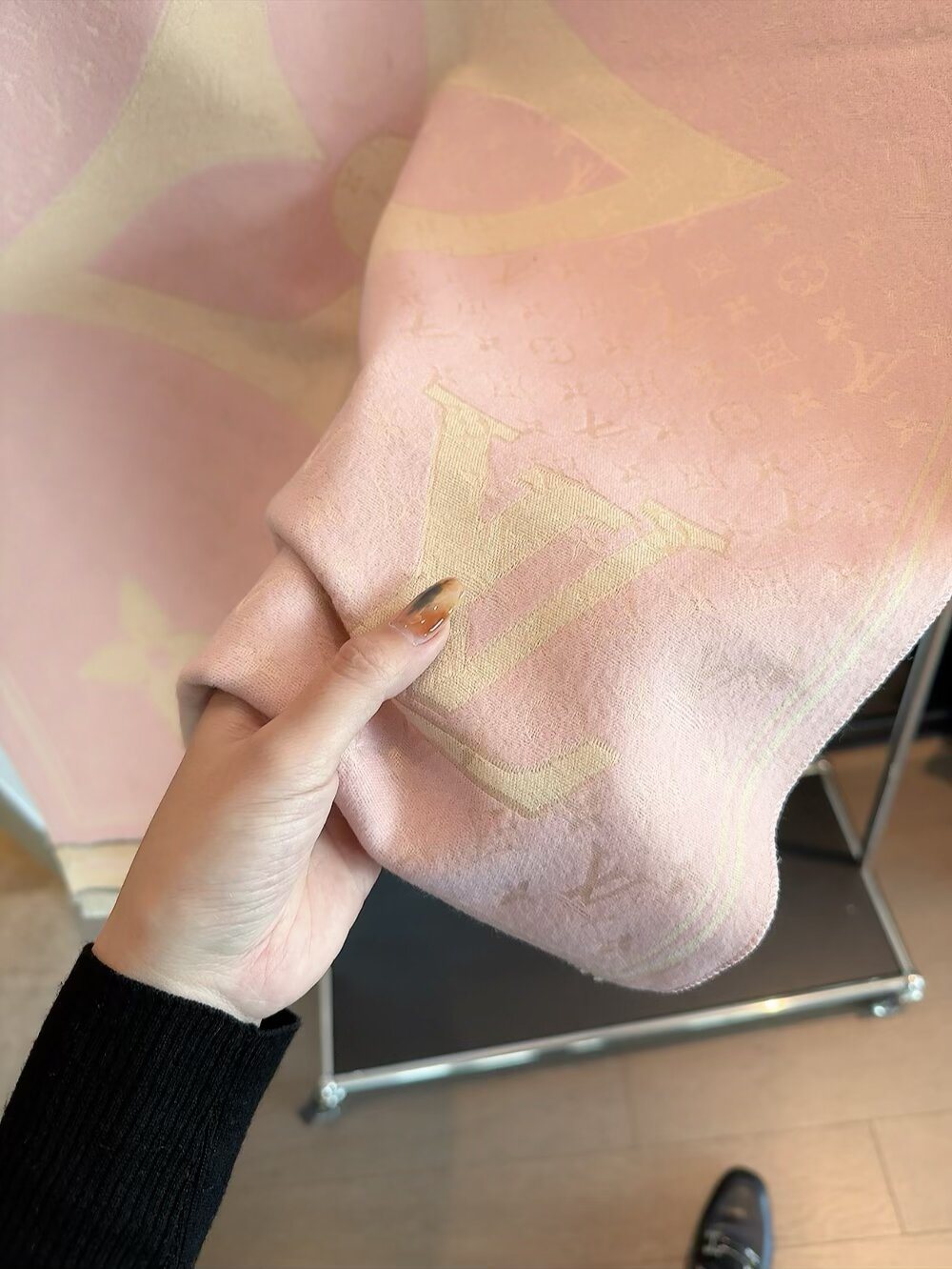 Louis Vuitton Monogram-Style Fringe Scarf product image 9, provided for visual reference and product detail review