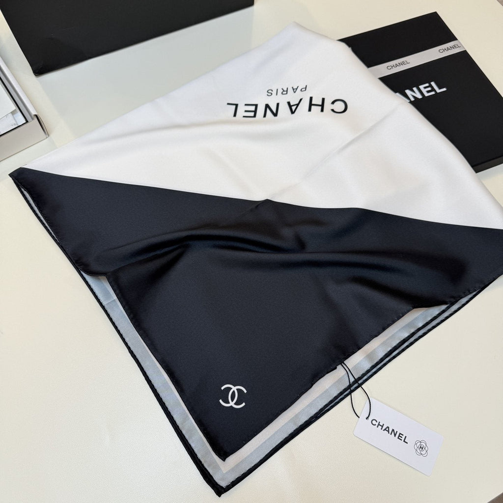Chanel Geometric Color-Block Square Scarf product image 3, provided for visual reference and product detail review