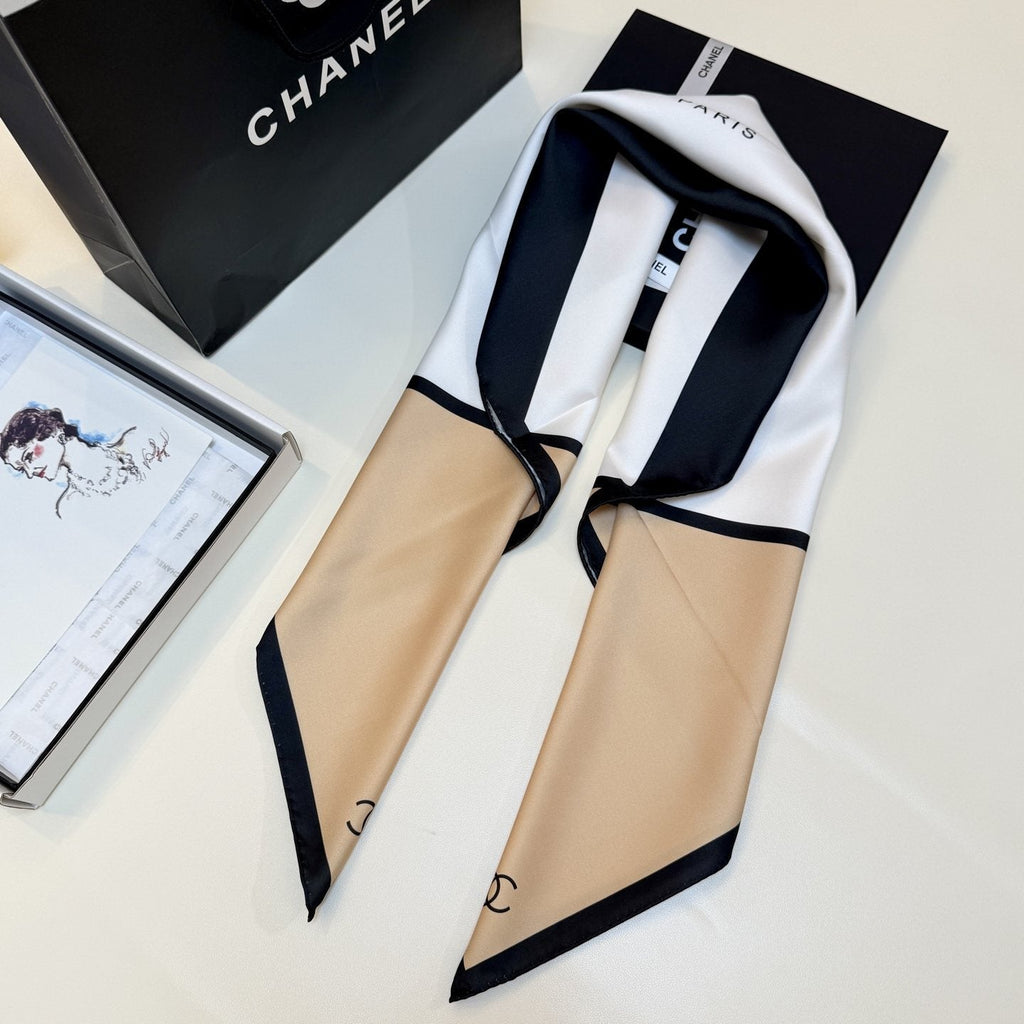 Chanel Geometric Color-Block Square Scarf product image 6, provided for visual reference and product detail review